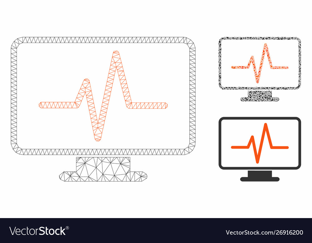 Monitoring mesh network model and triangle vector image Monitoring mesh network model and triangle