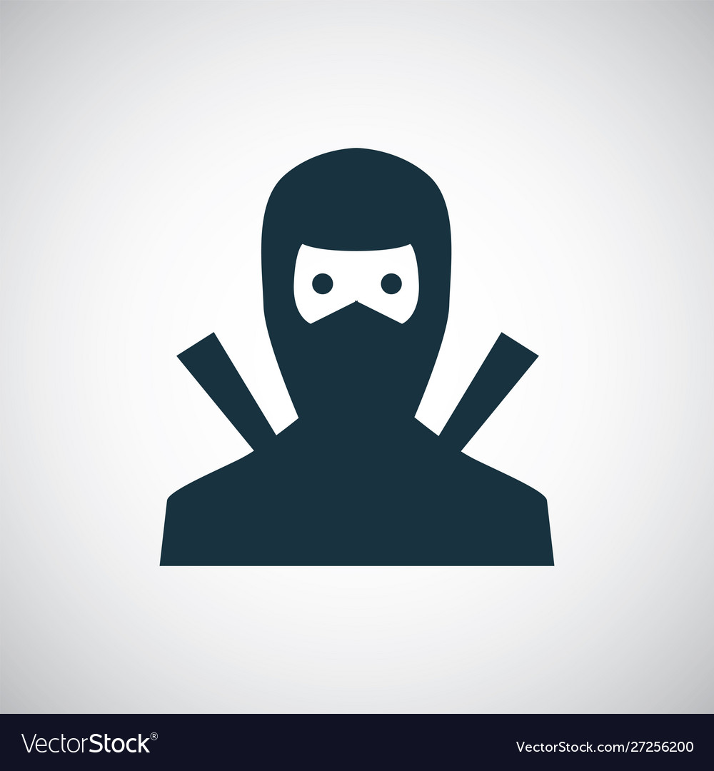 Ninja icon for web and ui on white background
