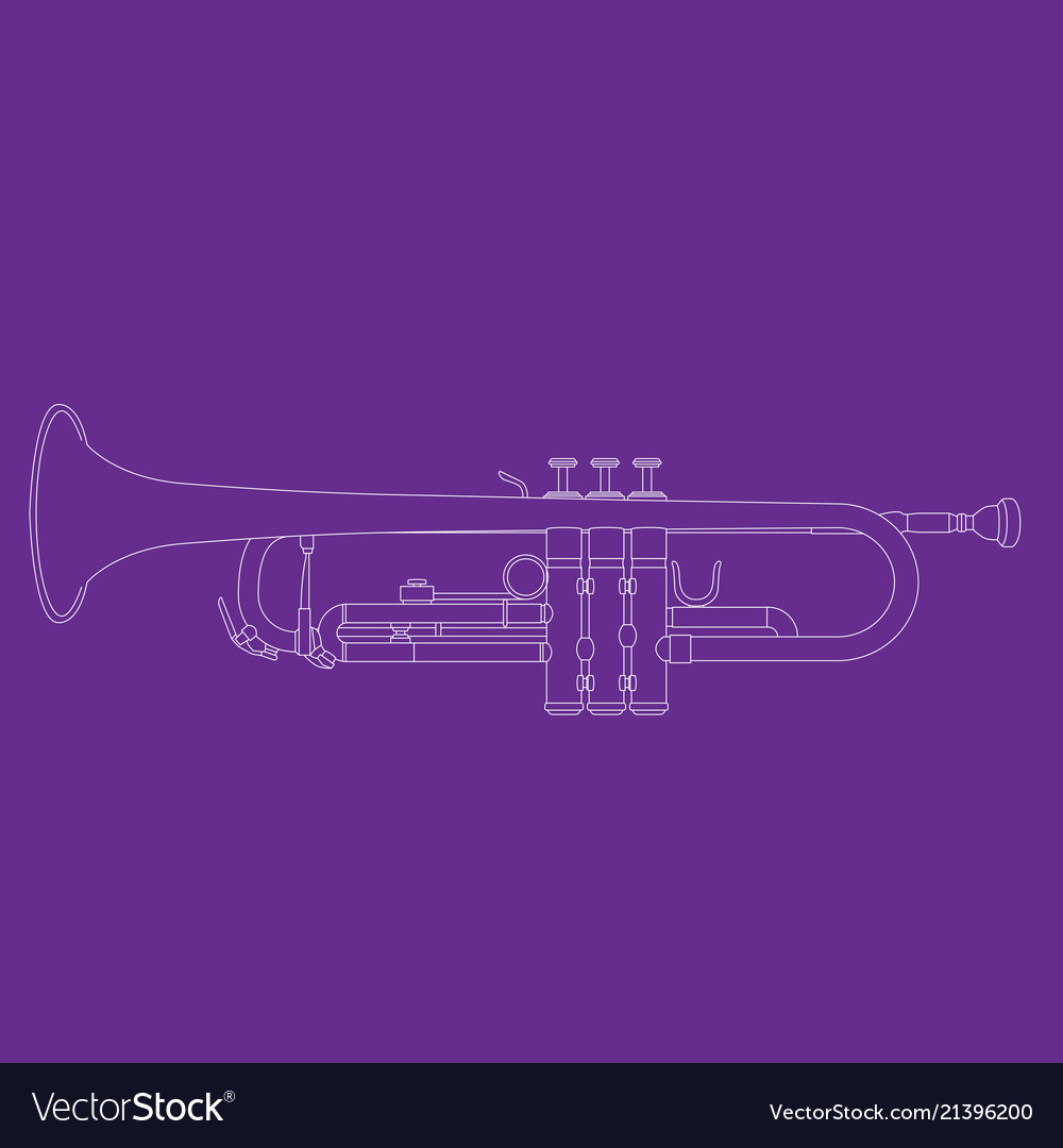 Outline von Trompete - Musikinstrument