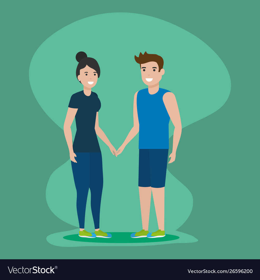 People family flat design image