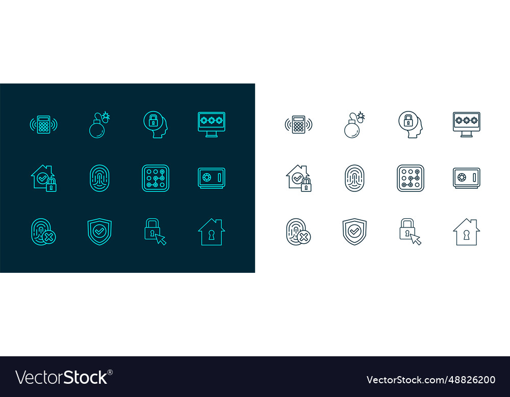 Set line monitor with password shield check mark