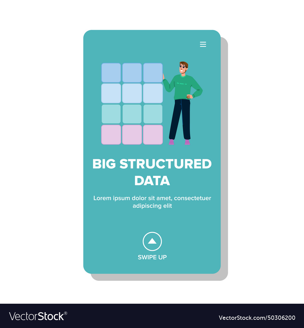 Structure big structured data vector image Structure big structured data