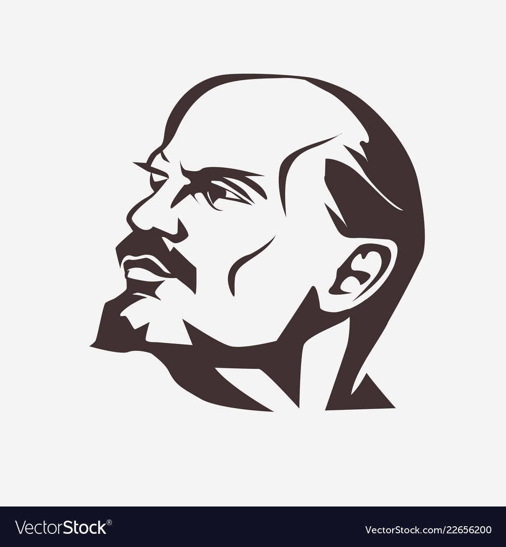 Stylized portrait of vladimir lenin leader of Vector Image