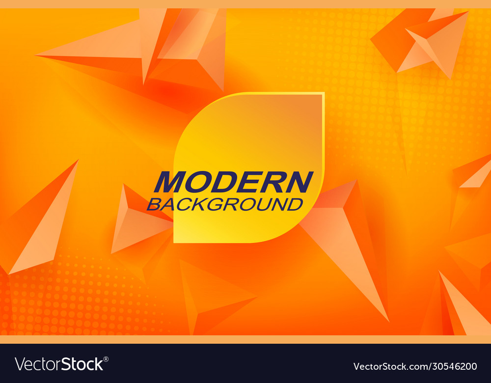 Yellow design with triangles 3d effect vector image Yellow design with triangles 3d effect