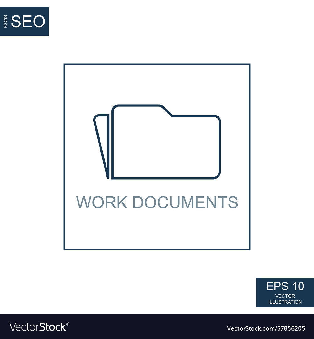 Abstract business icons seo work papers
