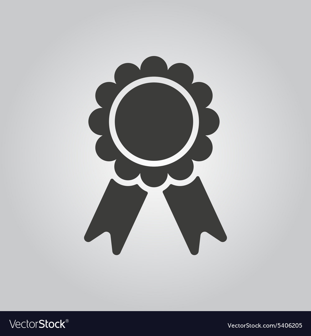 Award icon achievement symbol flat Royalty Free Vector Image