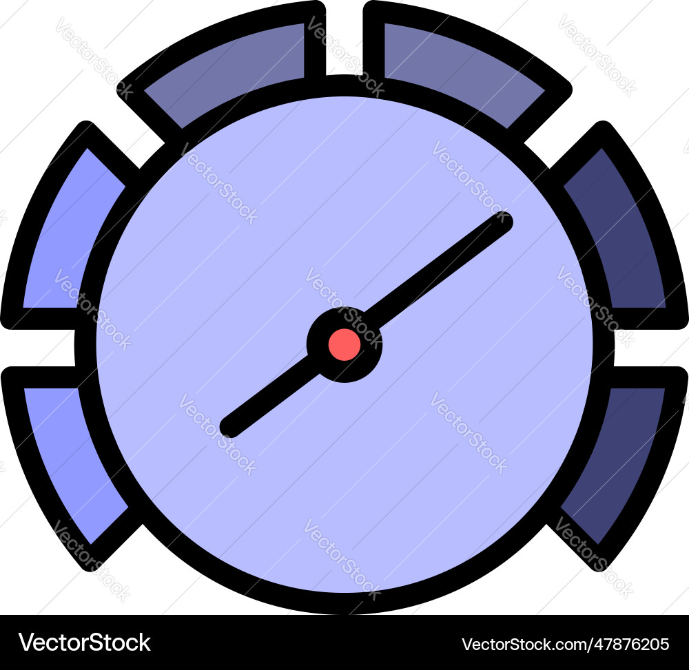 Car speed icon flat Royalty Free Vector Image - VectorStock
