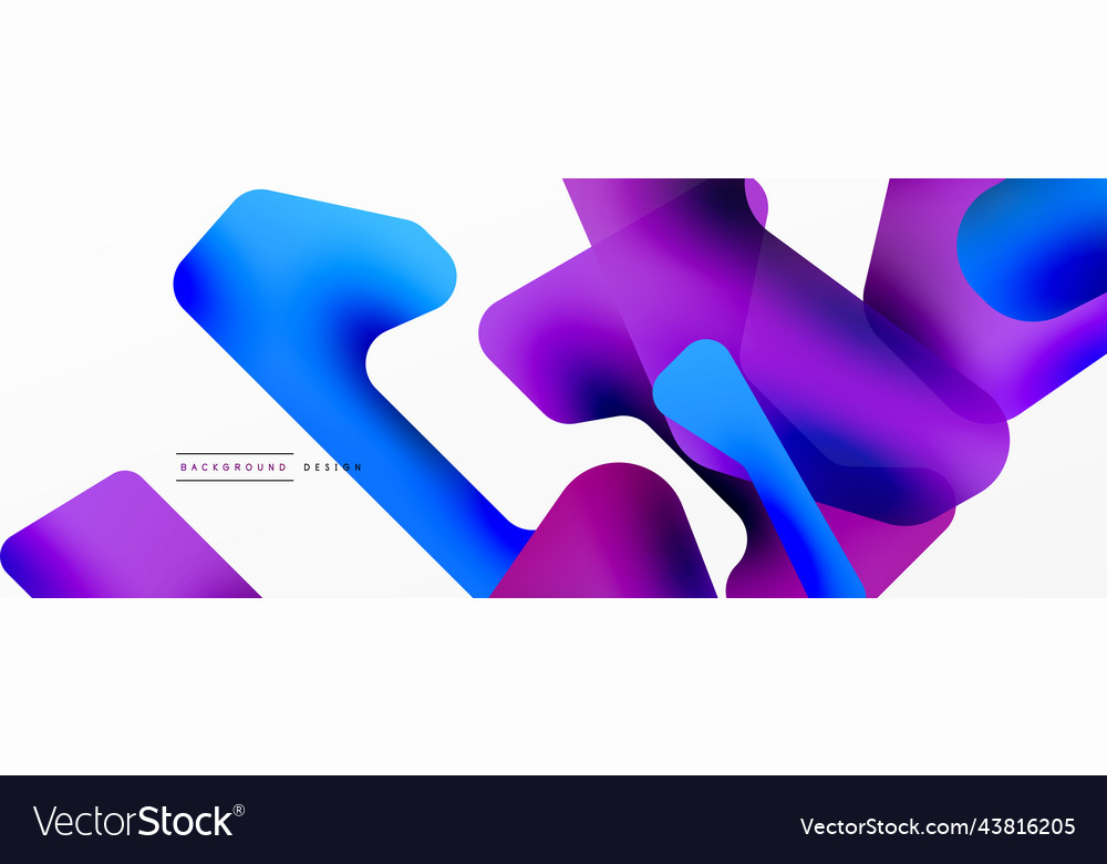 Colorful bright abstract shapes composition