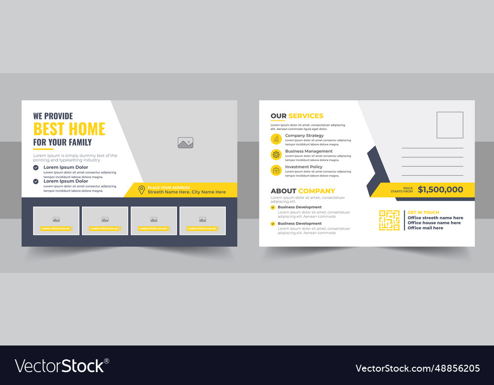 Corporate Business oder Marketing Agentur Postkarte vector image Corporate Business oder Marketing Agentur Postkarte