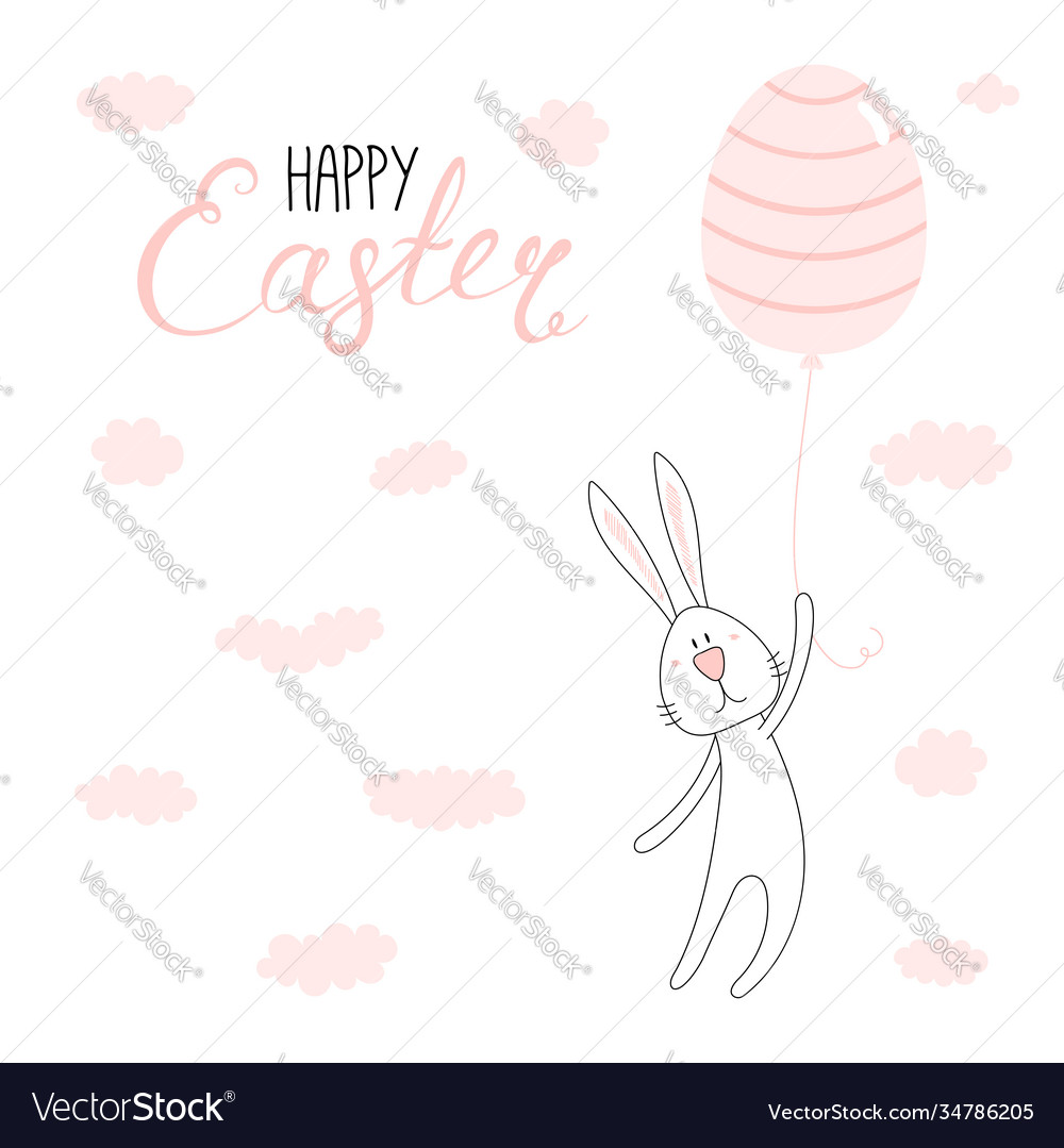 Cute easter bunny card