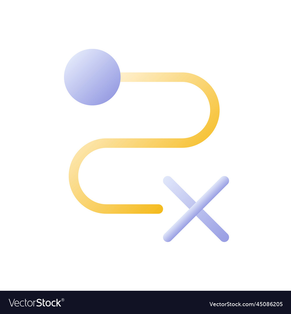 Delivery failed flat gradient two-color ui icon vector image Delivery failed flat gradient two-color ui icon