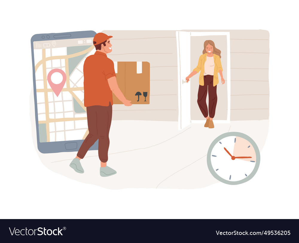Delivery Isolated Concept Royalty Free Vector Image Delivery Isolated Concept Royalty Free Vector Image