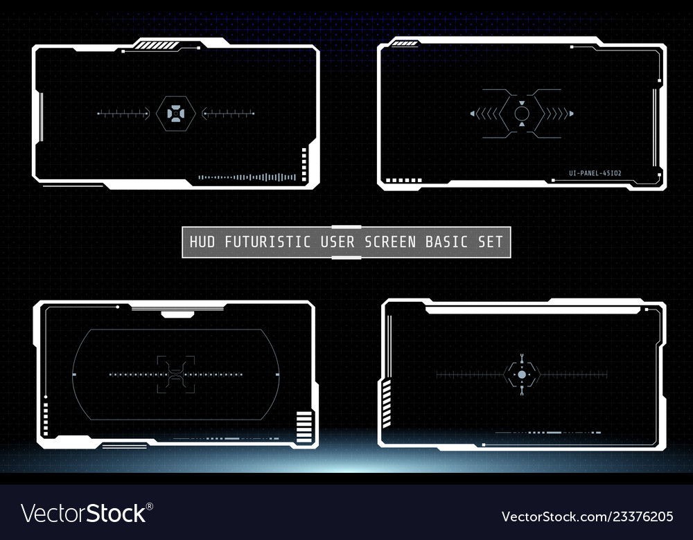 Futuristic HUD User Interface Elements