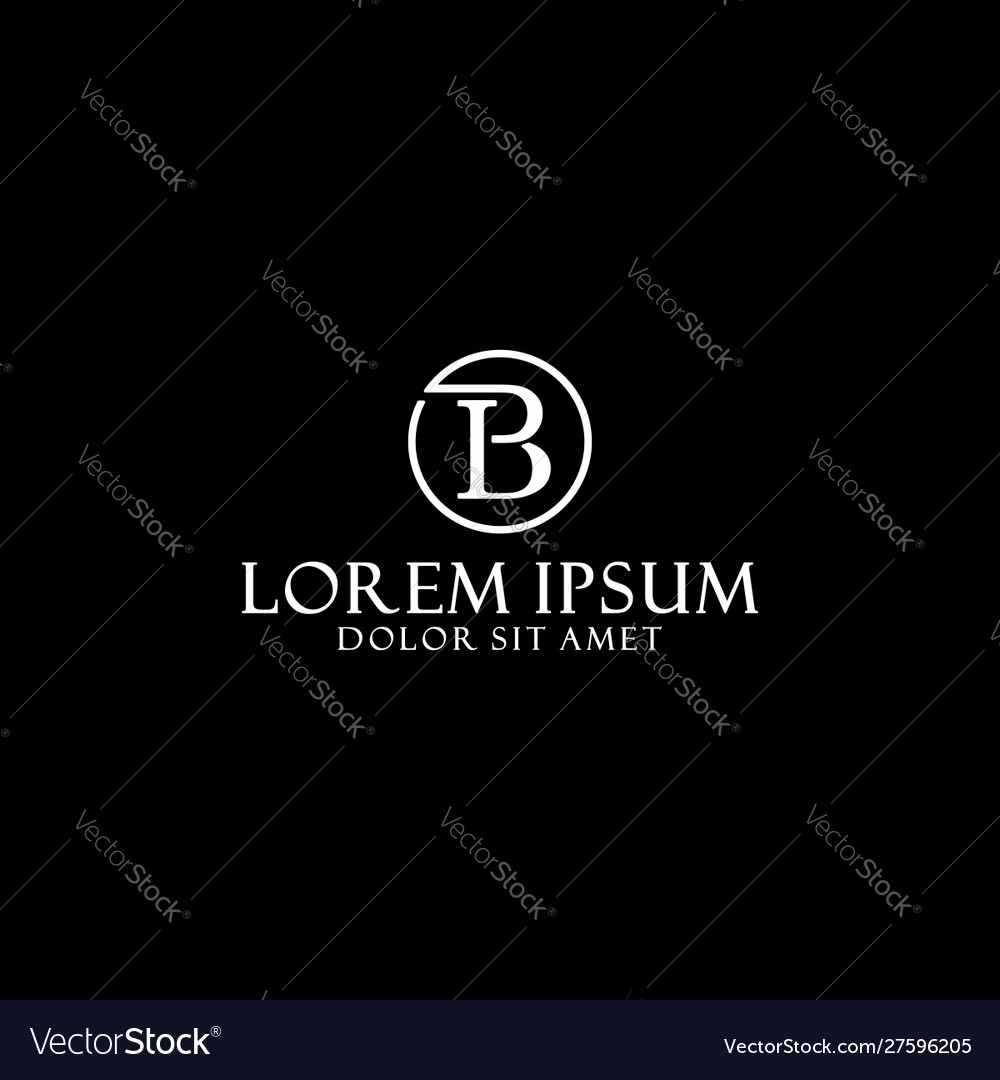 Initial letter b p logo tempale with round shape