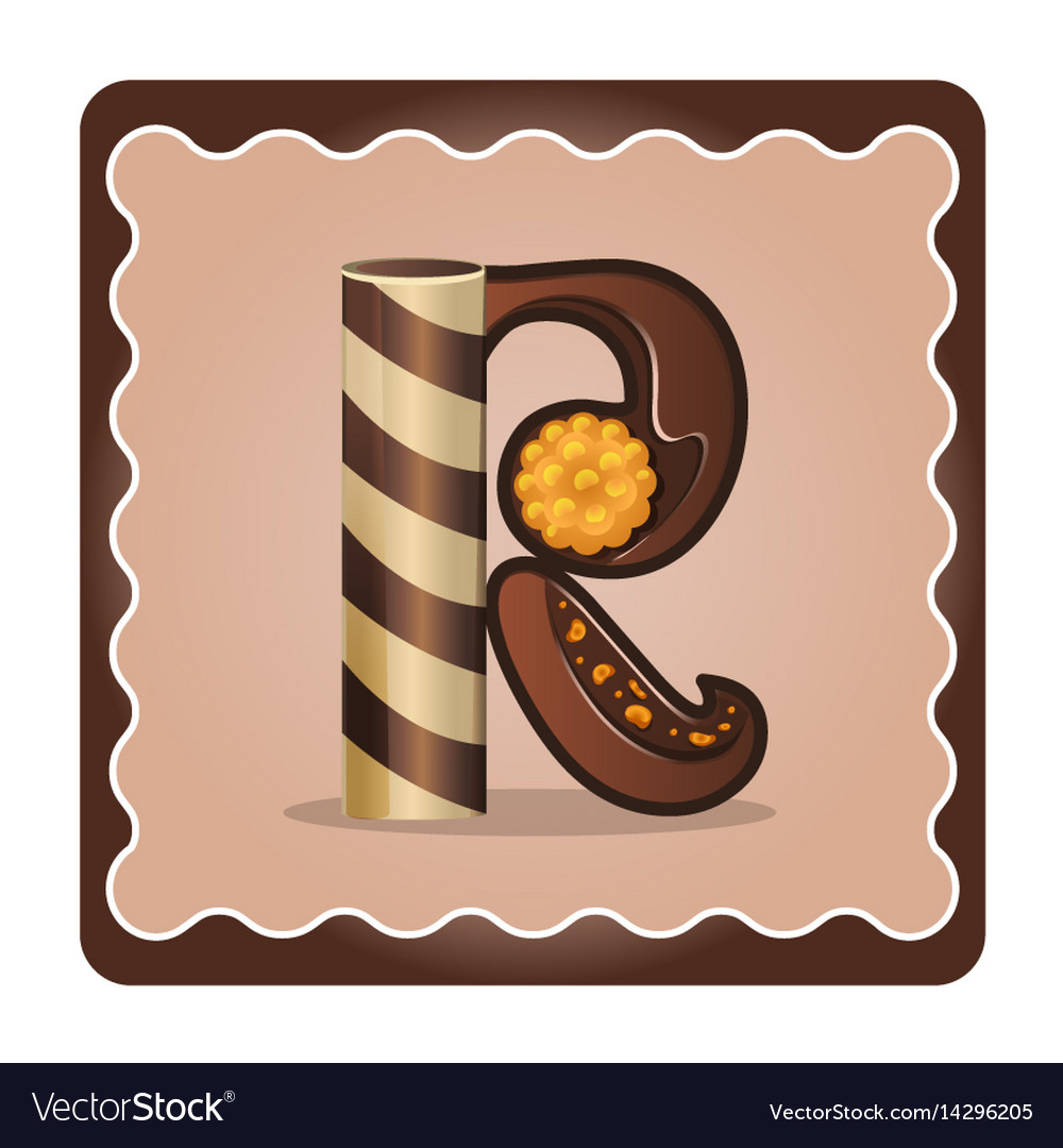 Letter r candies chocolate