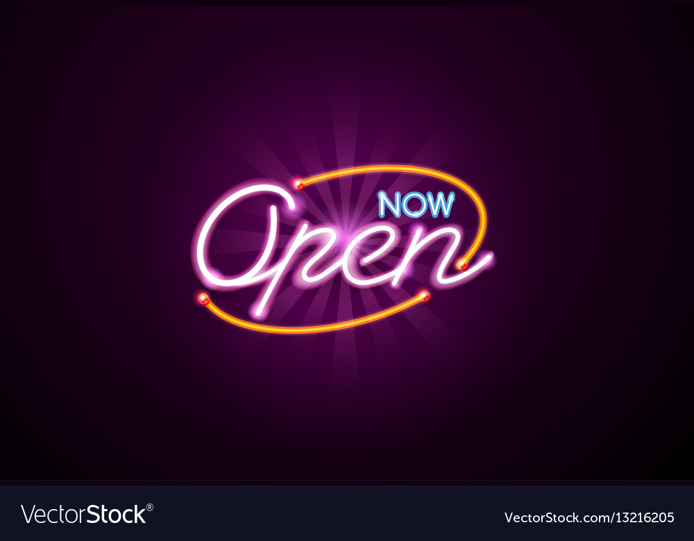 open glow sign