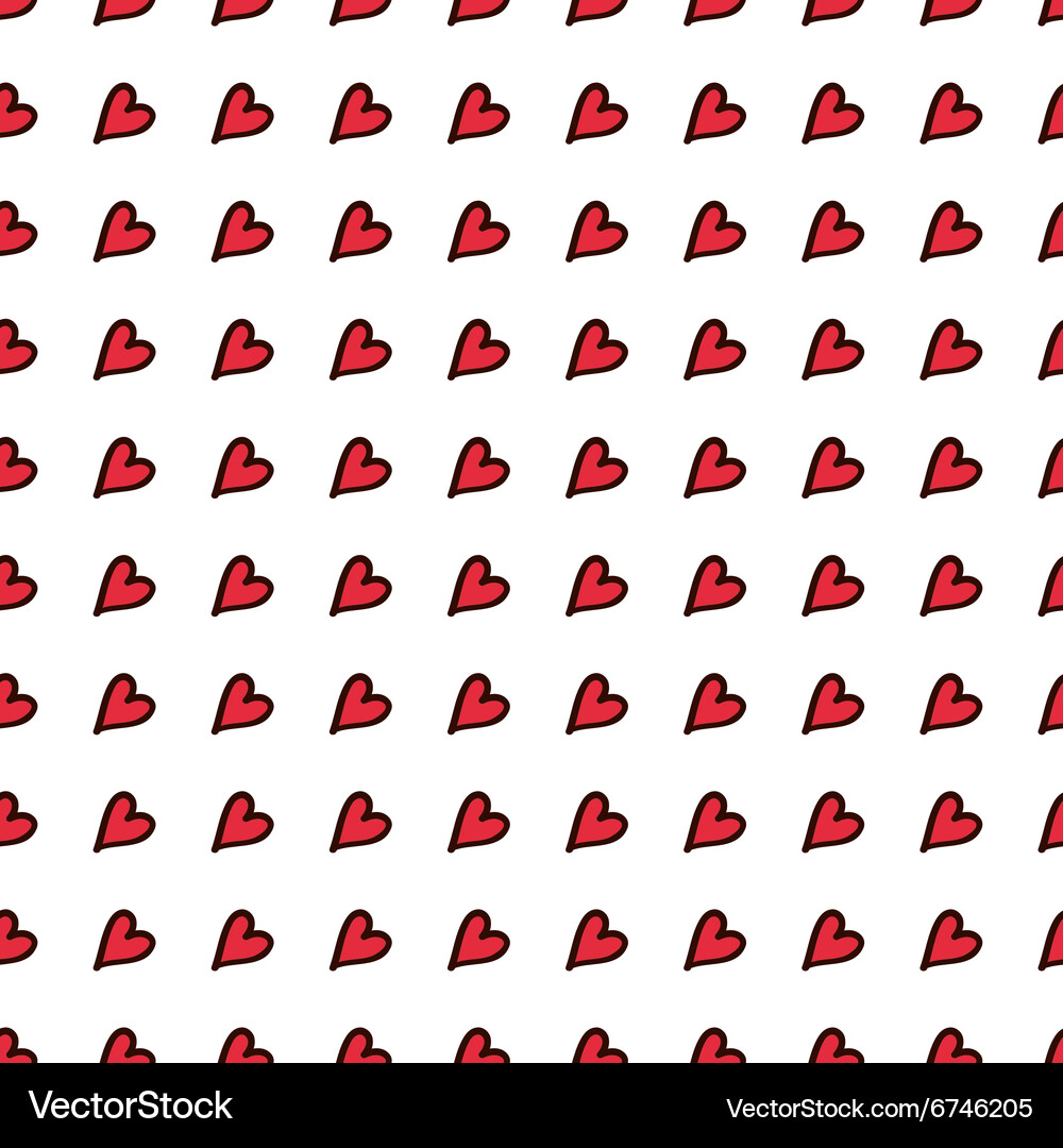 Seamless pattern with hearts Royalty Free Vector Image