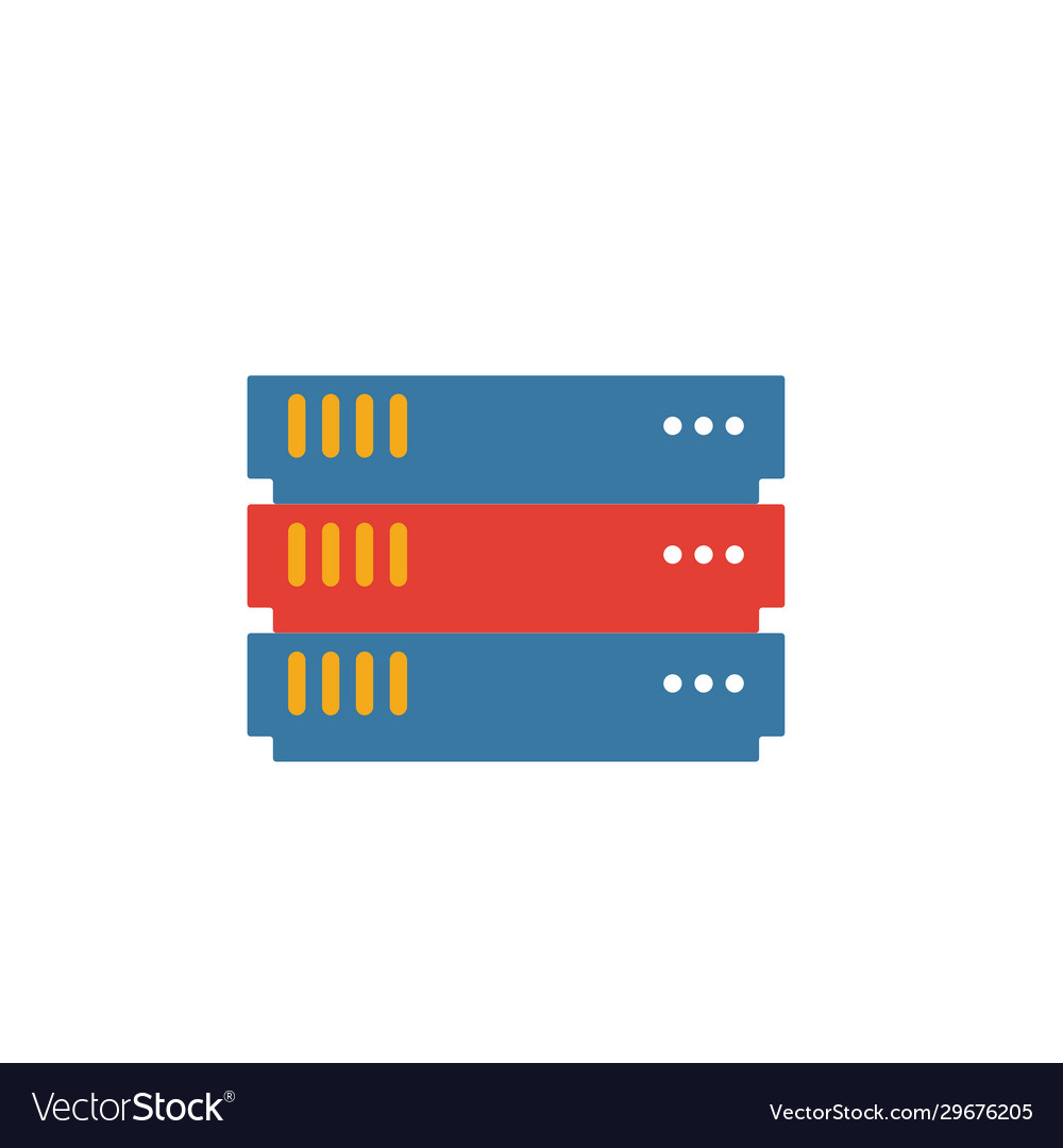 Server-Symbol einfaches Element aus Web-Hosting-Symbolen vector image Server-Symbol einfaches Element aus Web-Hosting-Symbolen