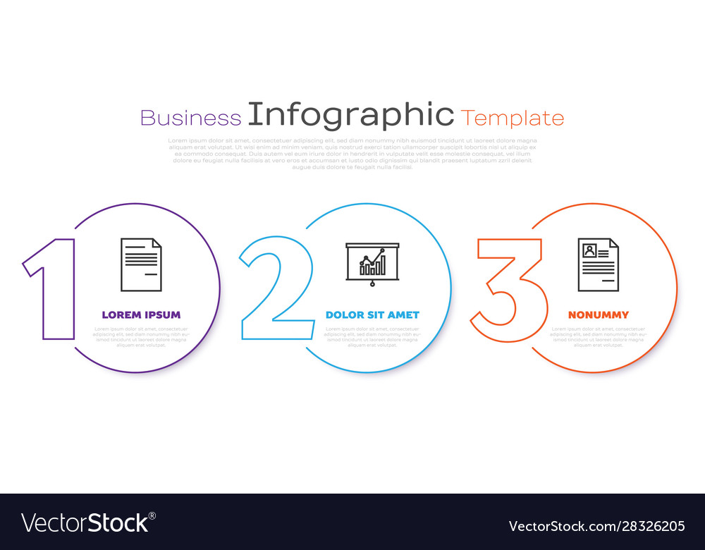 Set line document board with graph chart vector image Set line document board with graph chart
