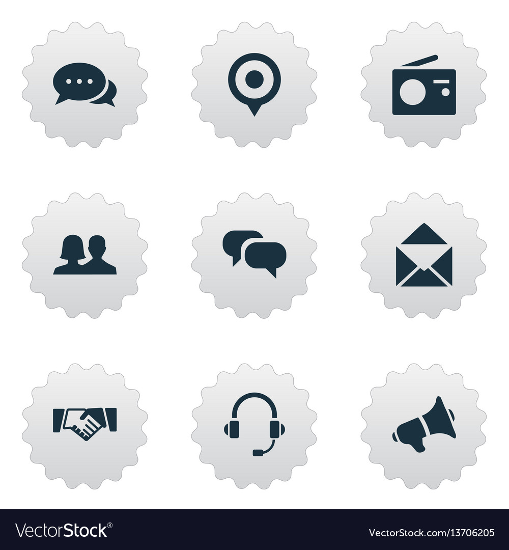 Set of simple network icons