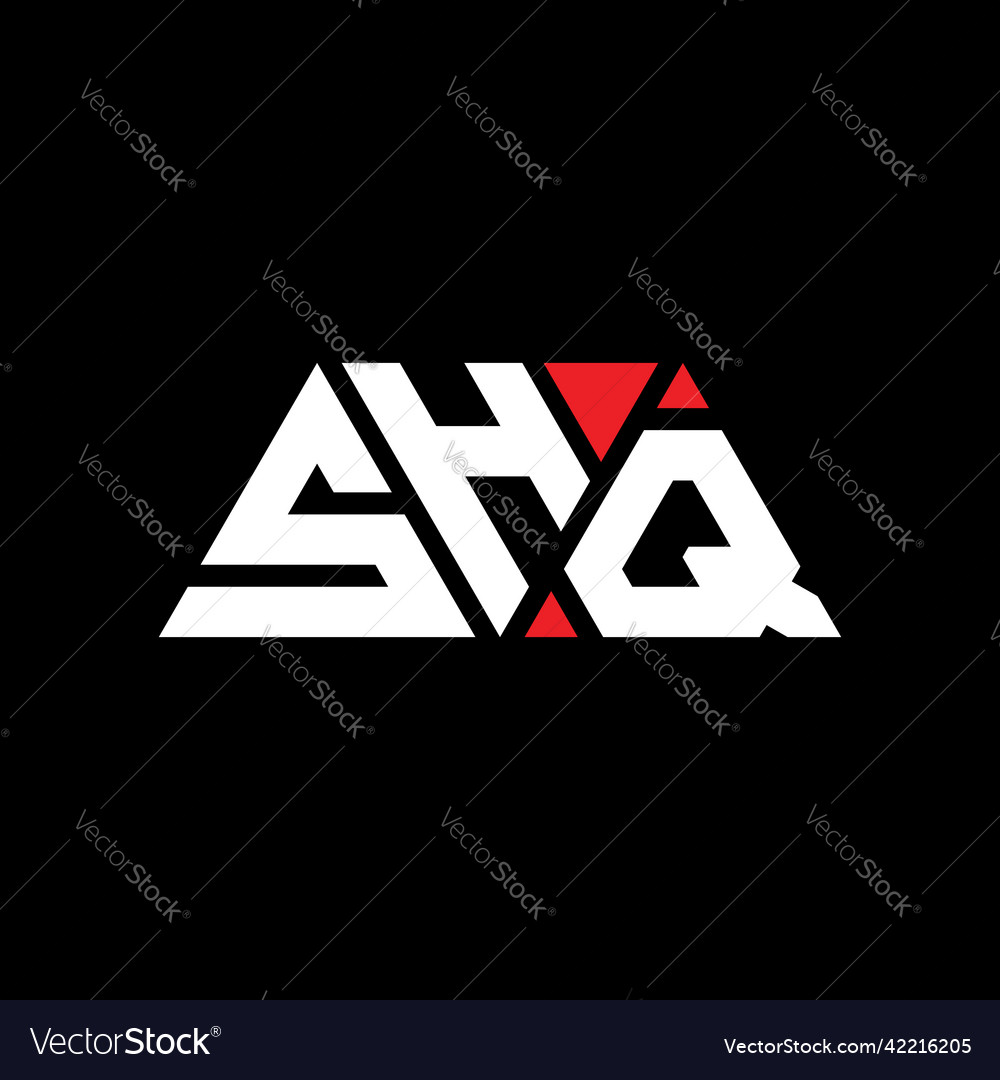 Shq triangle letter logo design Royalty Free Vector Image