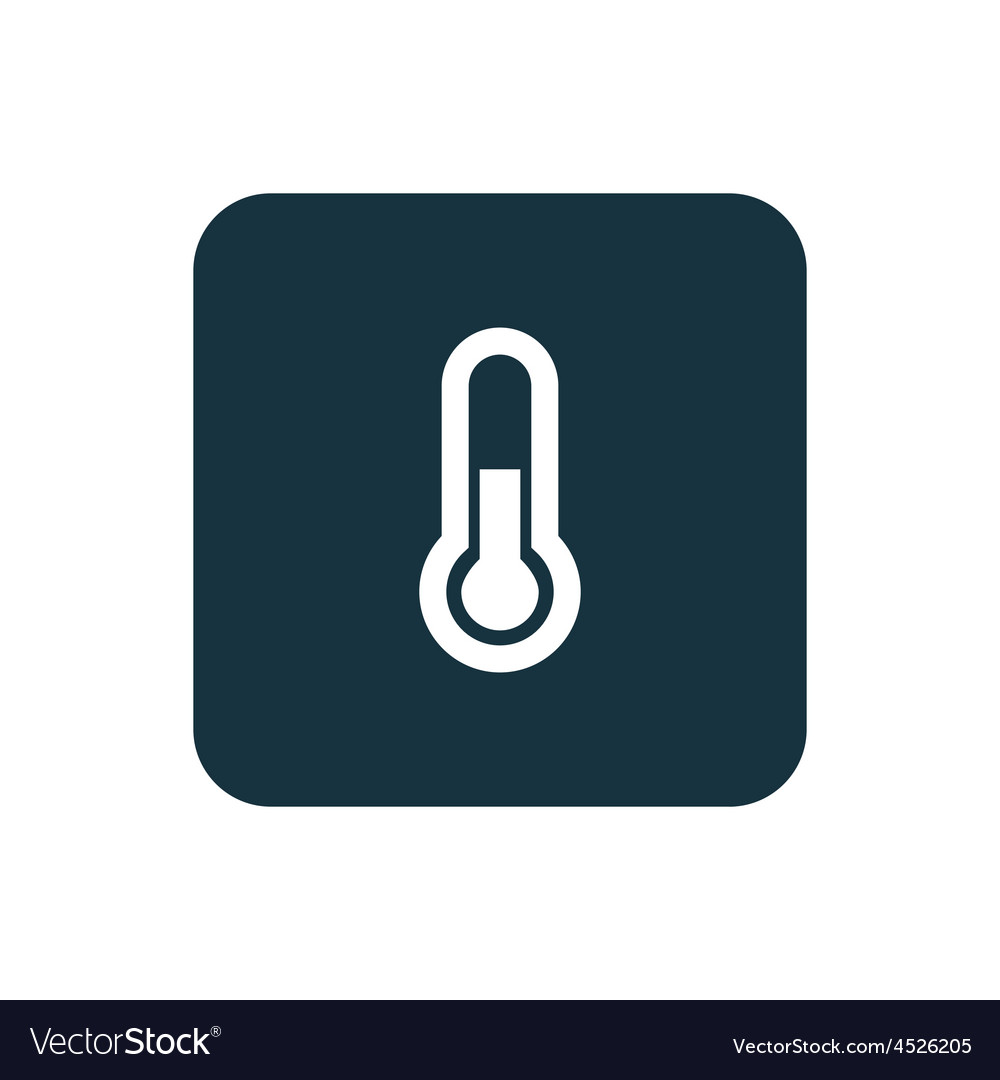 Thermometer icon rounded squares button
