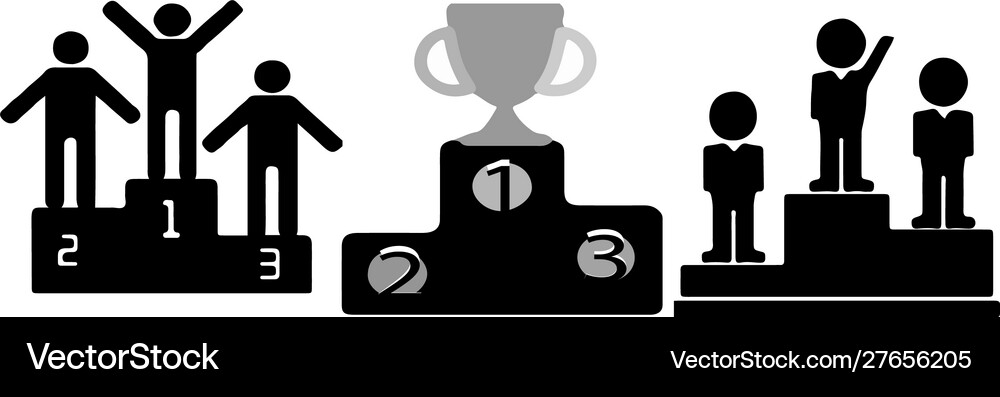 Winner podium isolated on white background Vector Image