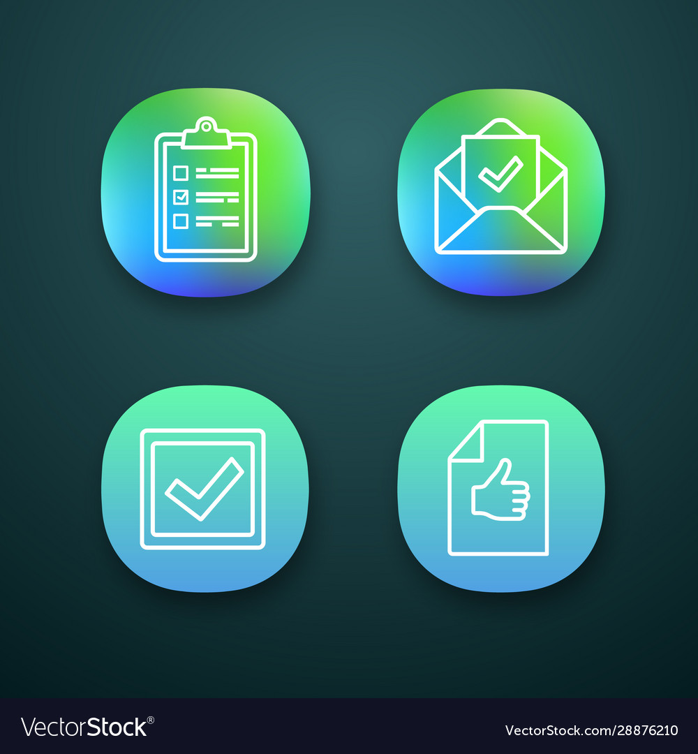 Approve app icons set