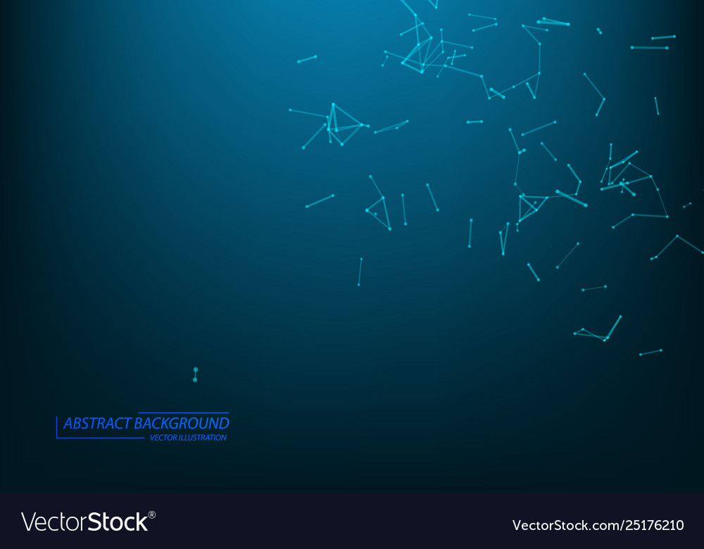 Background with abstract particles connecting vector image Background with abstract particles connecting