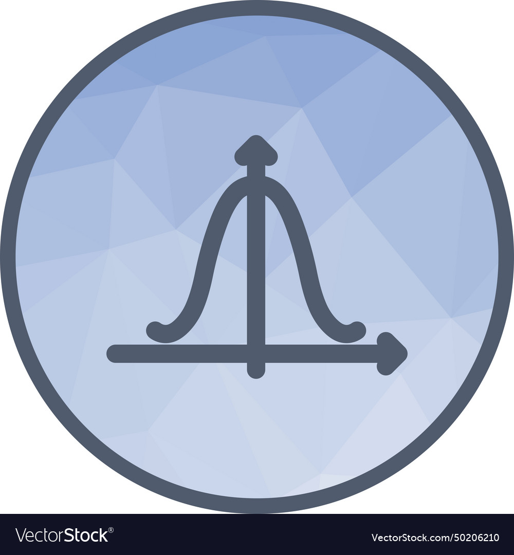 Bell shaped graph icon image