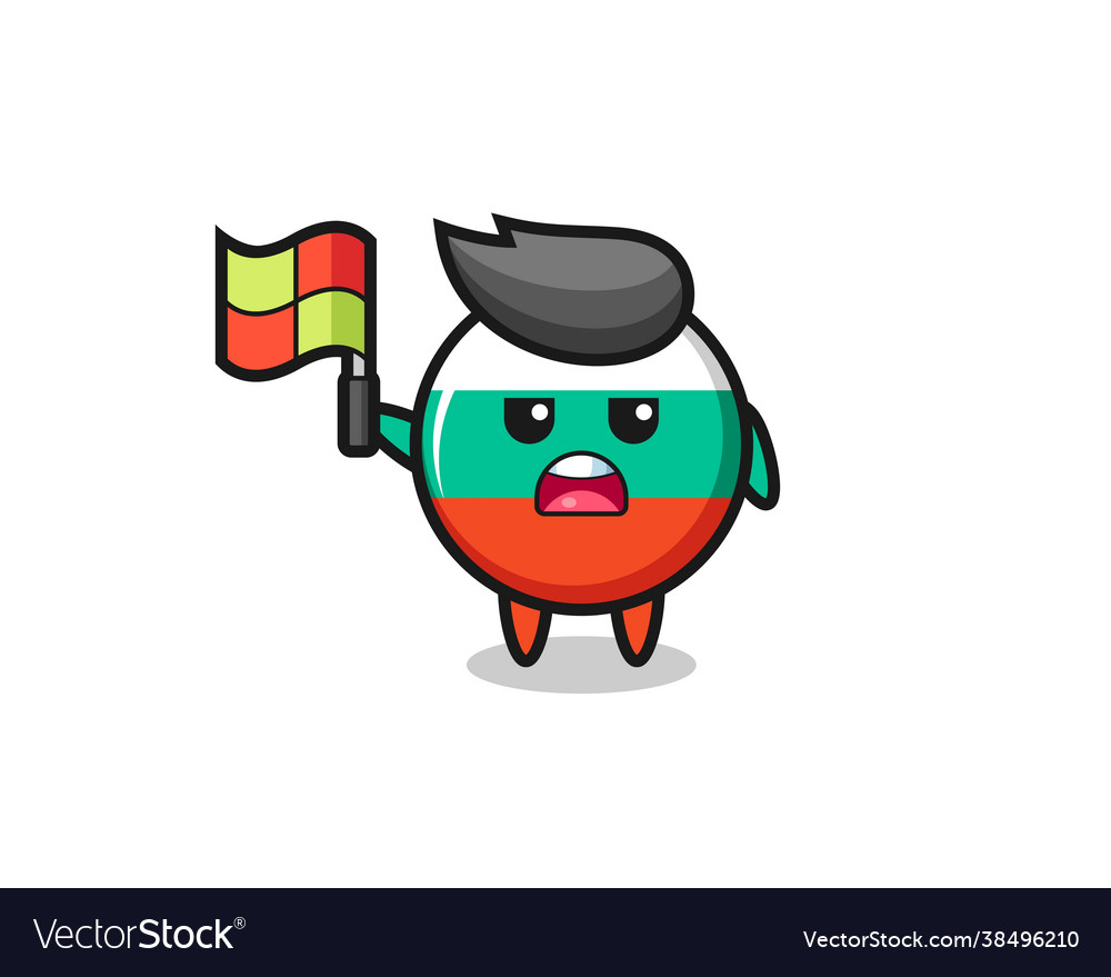 Bulgaria flag badge character as line judge