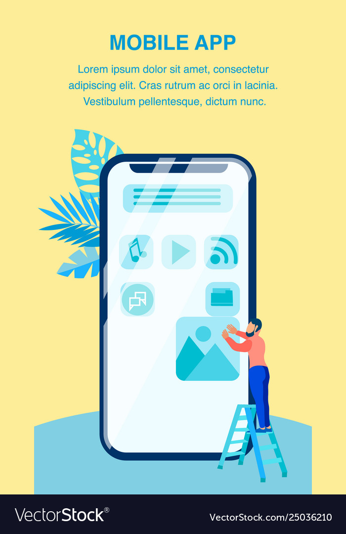 Cellphone program creation service banner template