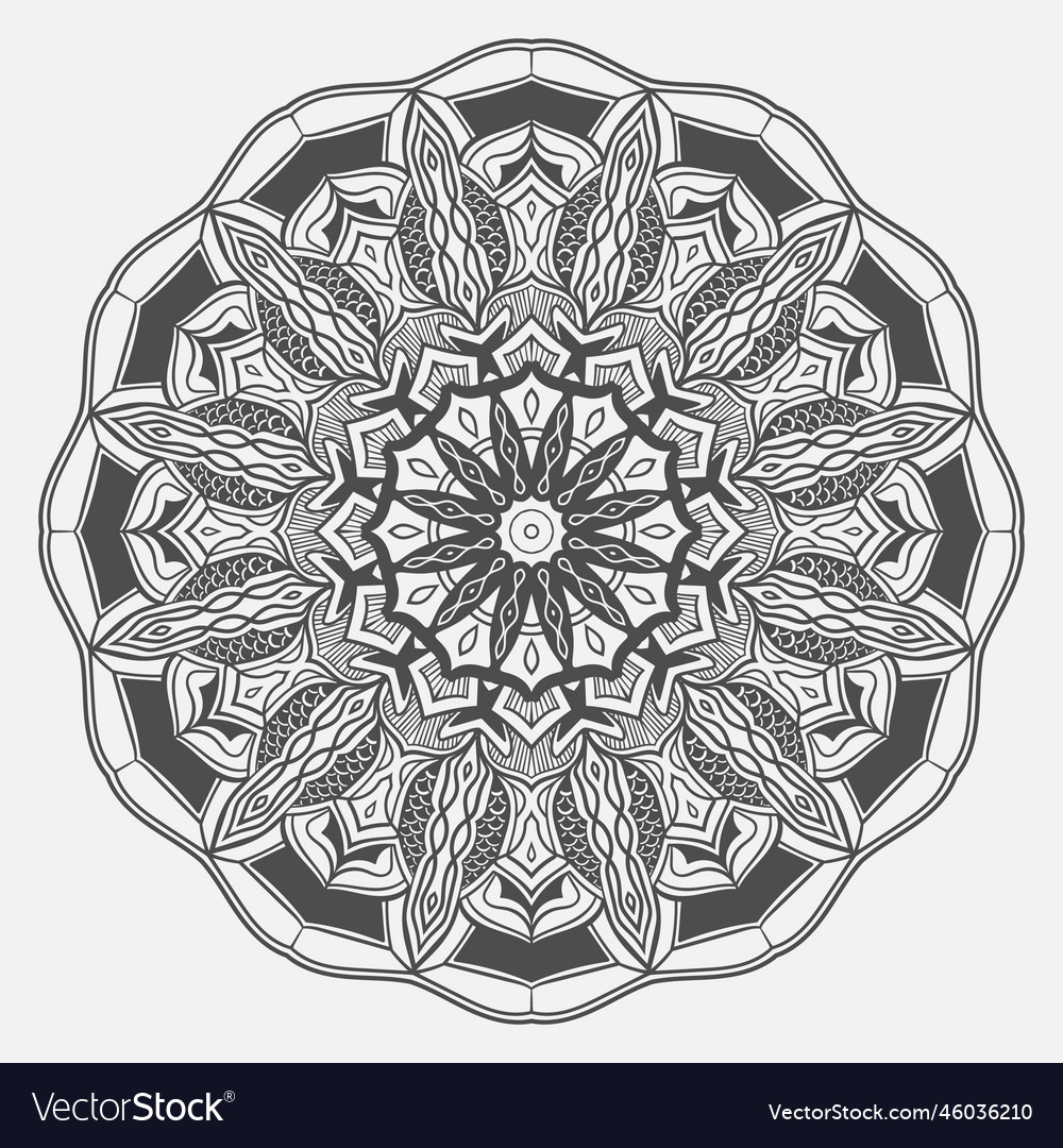 Circular pattern in form of mandala for henna