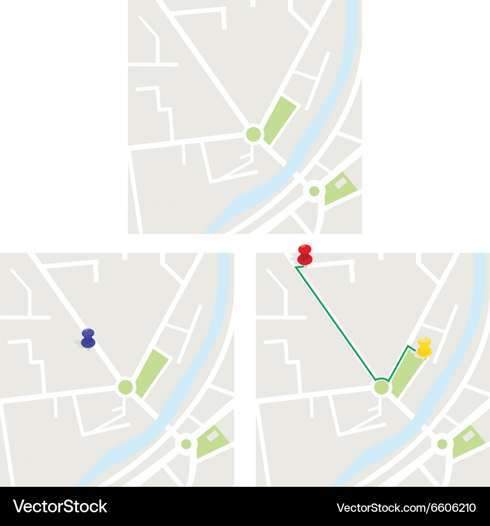 City map Royalty Free Vector Image - VectorStock