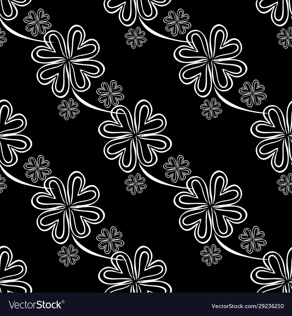 Clover seamless pattern vector image Clover seamless pattern