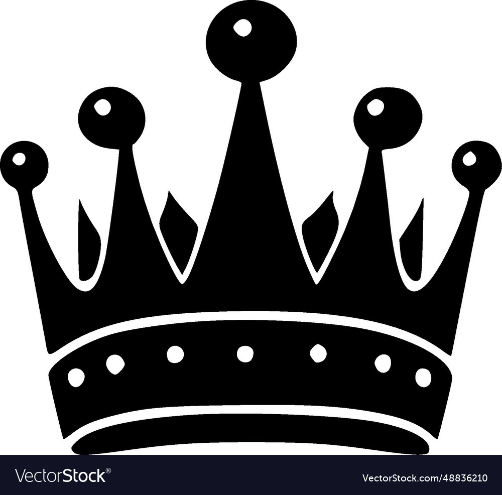 Crown - Black And White Royalty Free Vector Image