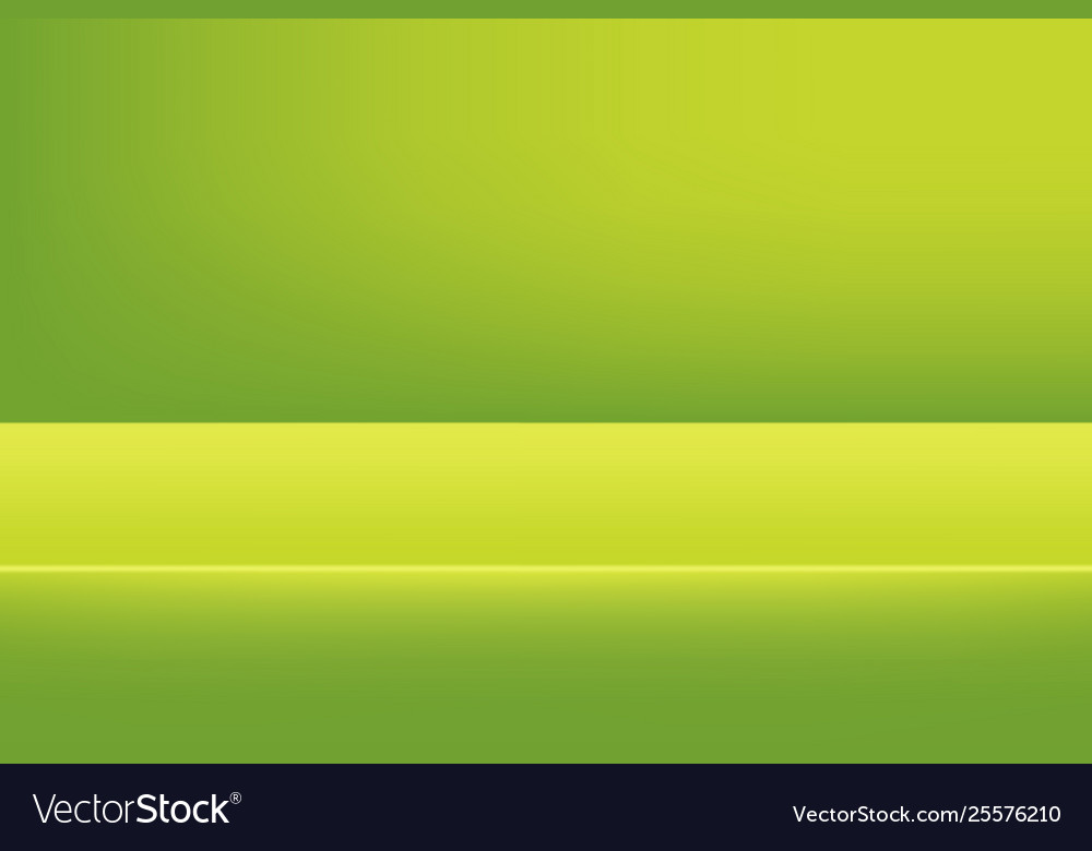 Empty studio green background for product display