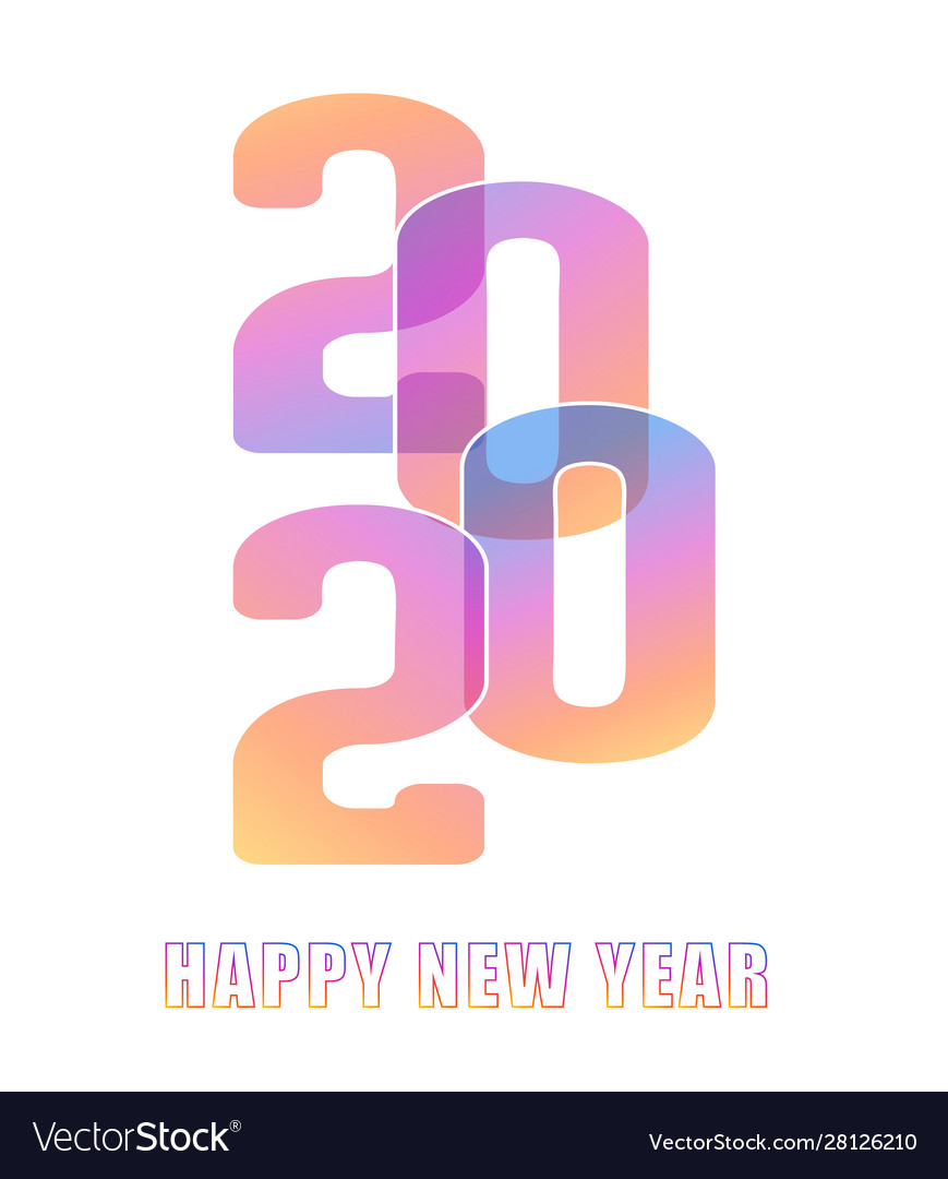 Happy new year 2020 background cover