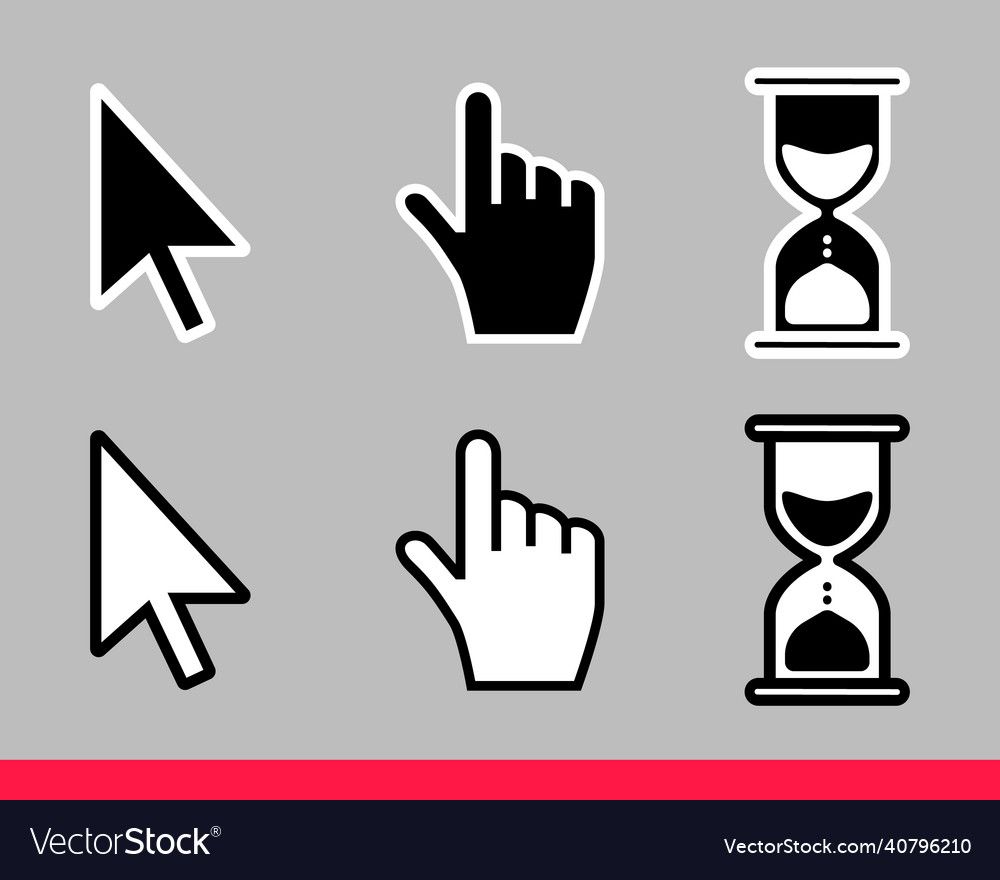 Zeiger Handpfeil und Stundenglas Ladeuhr vector image Zeiger Handpfeil und Stundenglas Ladeuhr