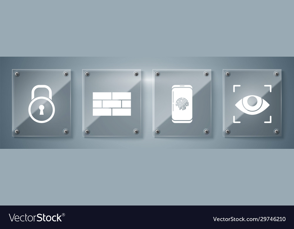 Set eye scan smartphone with fingerprint scanner vector image Set eye scan smartphone with fingerprint scanner