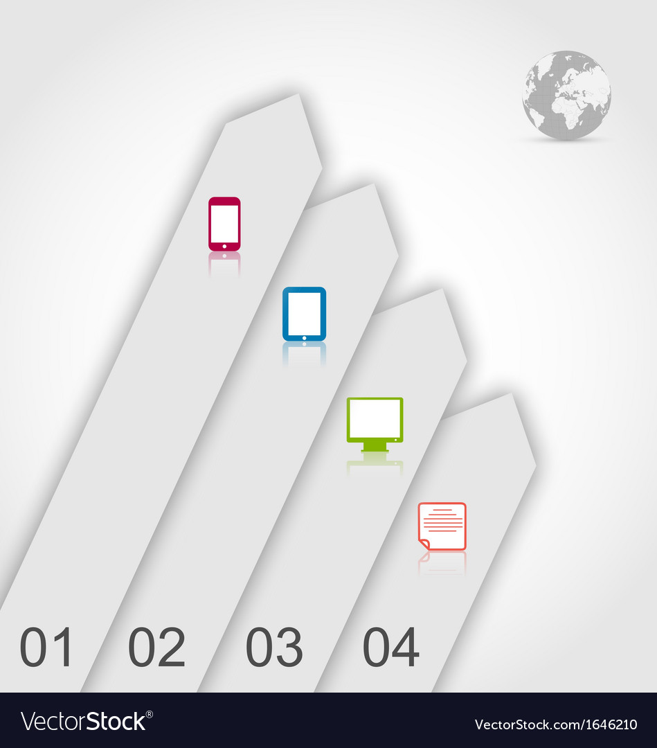 Set labels with simple gadgets infographic icons
