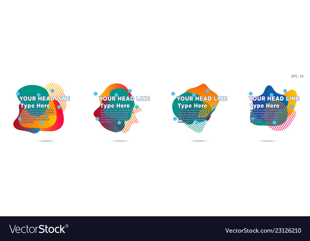Set of abstract modern graphic elements gradient vector image Set of abstract modern graphic elements gradient