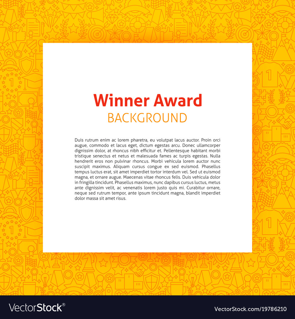 winner award paper template royalty free vector image