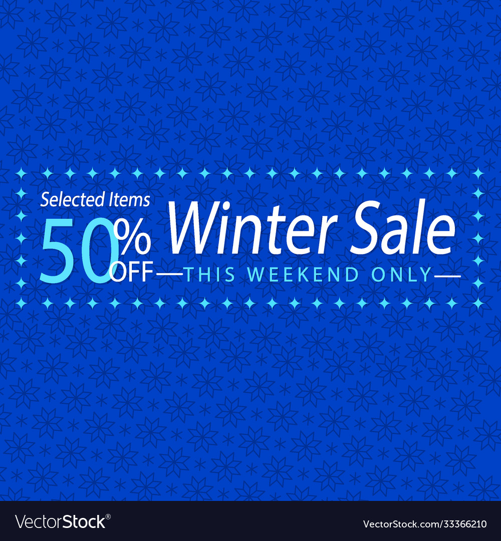 Winter sale in background - seasonal vector image Winter sale in background - seasonal