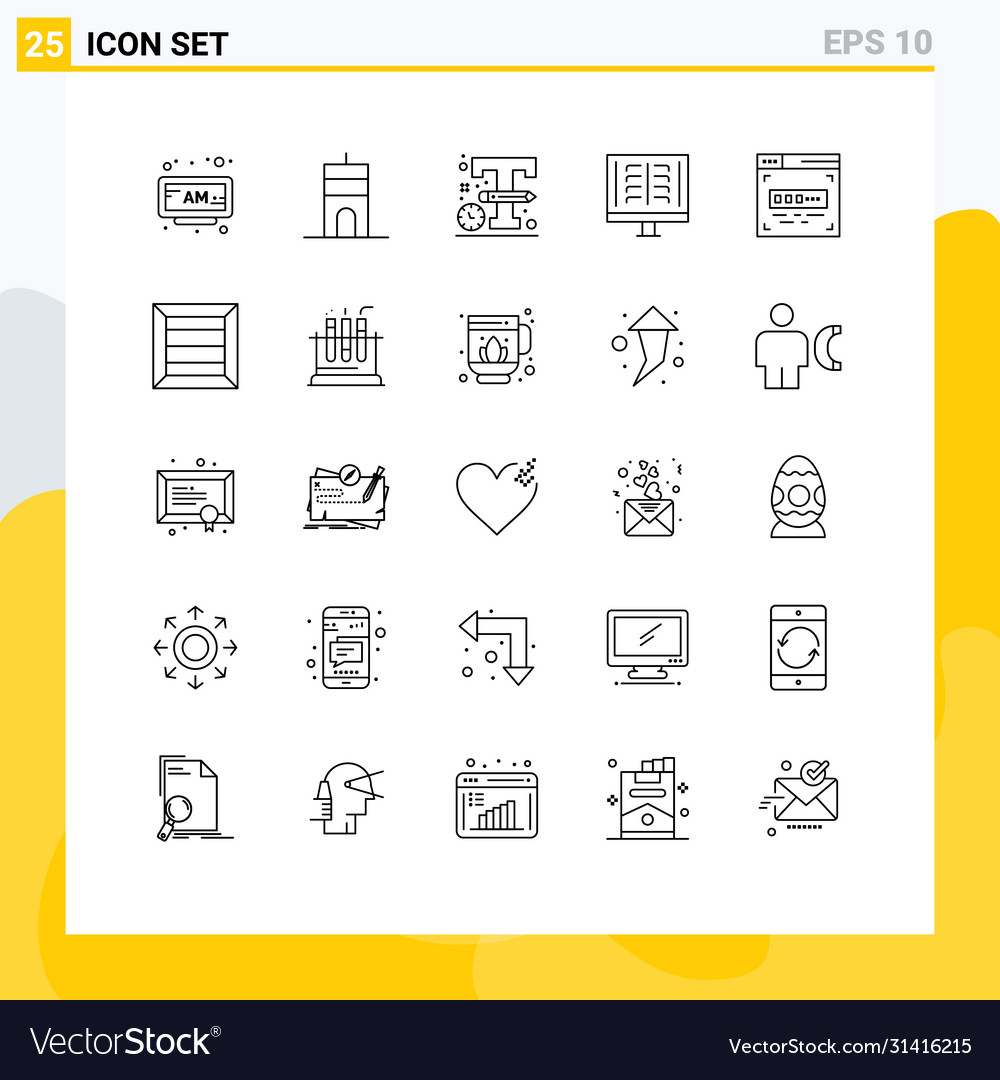 25 universal lines set for web and mobile