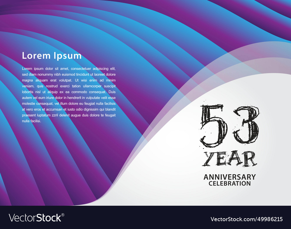 53 year anniversary celebration logotype