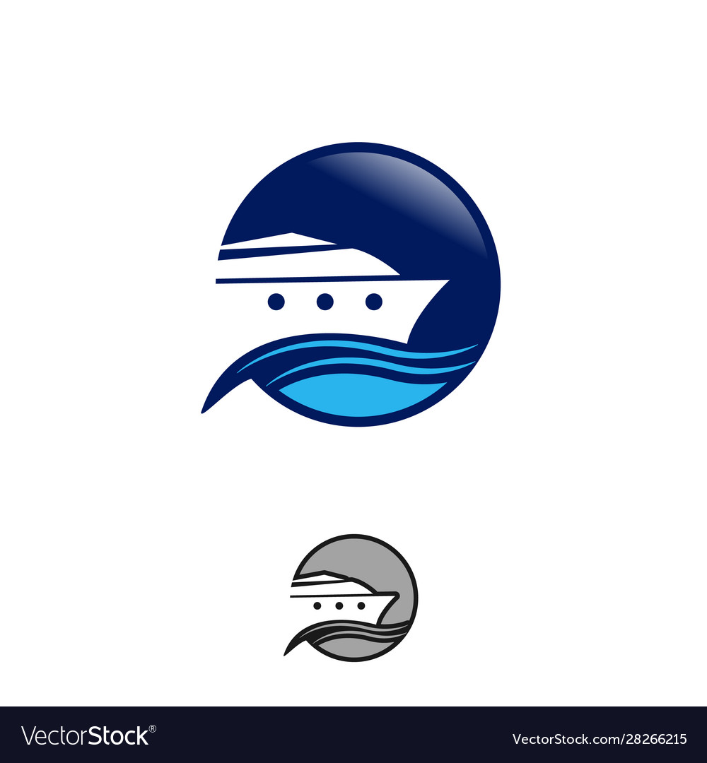 Abstract cruise logo design icon app smartphone Vector Image