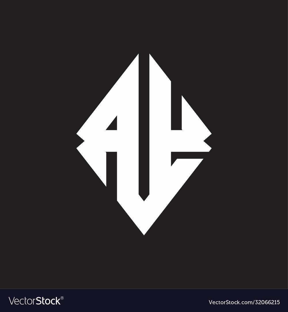 Ay logo monogram with sharp square design template