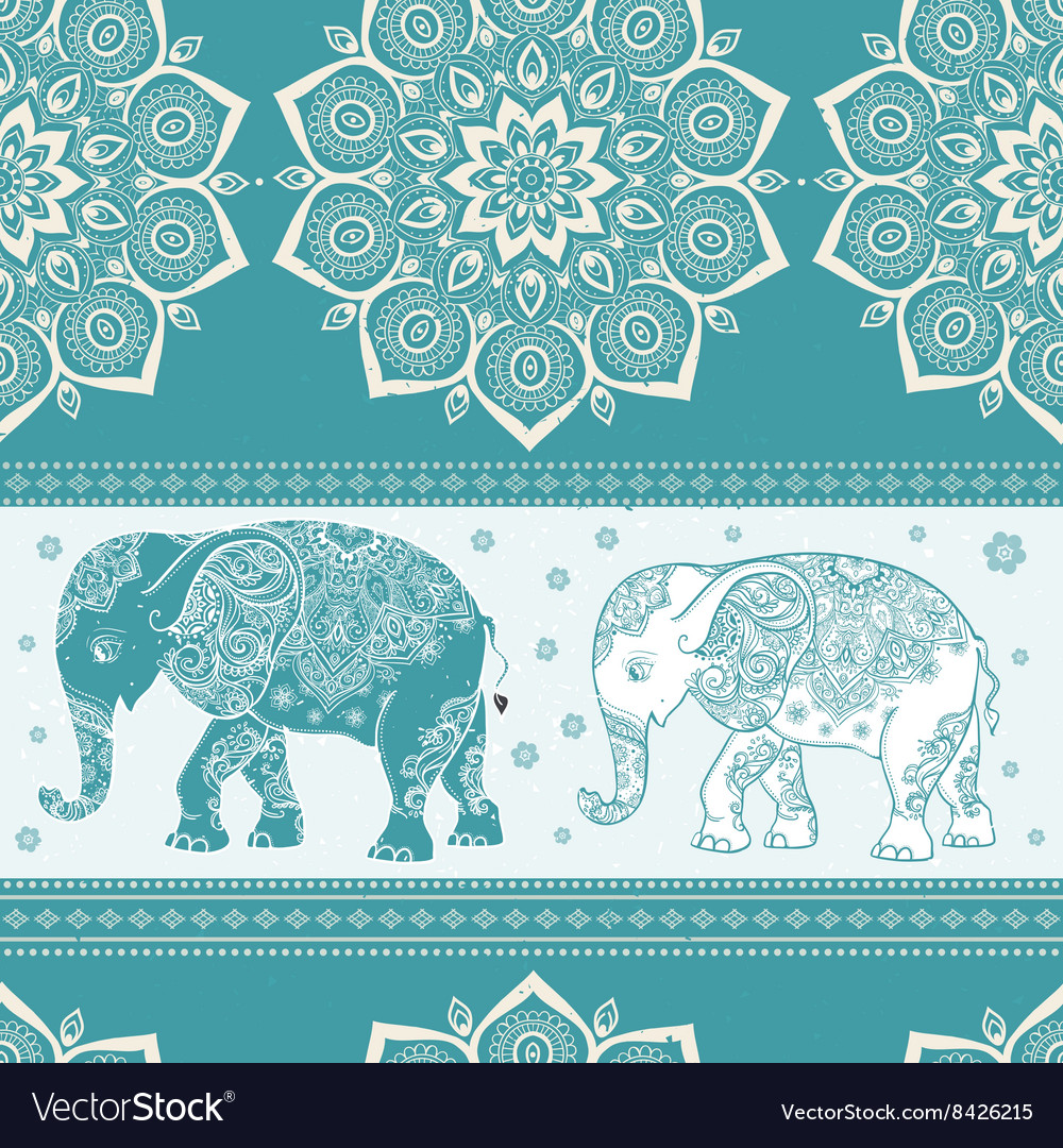 Elephant Ethnic Pattern Card