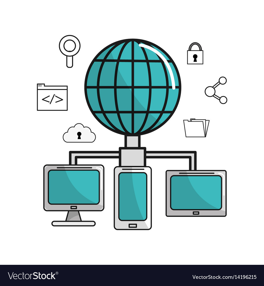 Globale Computer verbinden Dateninformationen